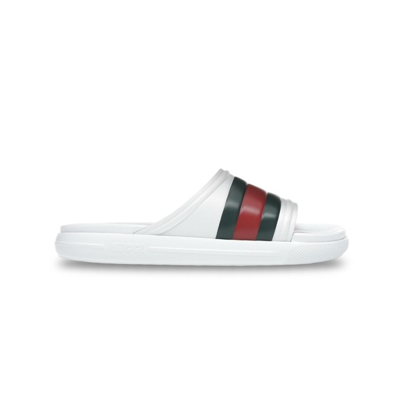 Gucci Web Rubber Pool Slide - Men’s 8.5